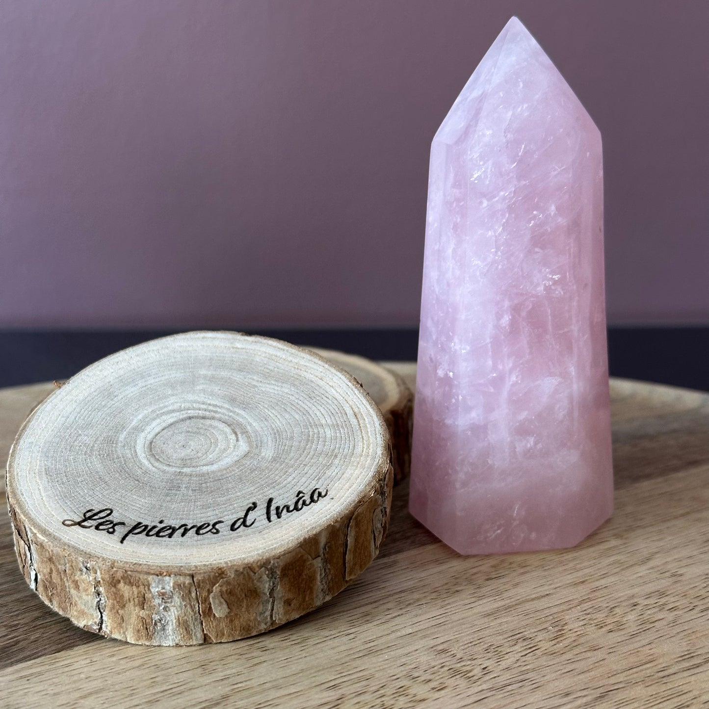 Pointe en Quartz Rose – Amour, Douceur et Guérison Émotionnelle - Ref 49 (272gr)