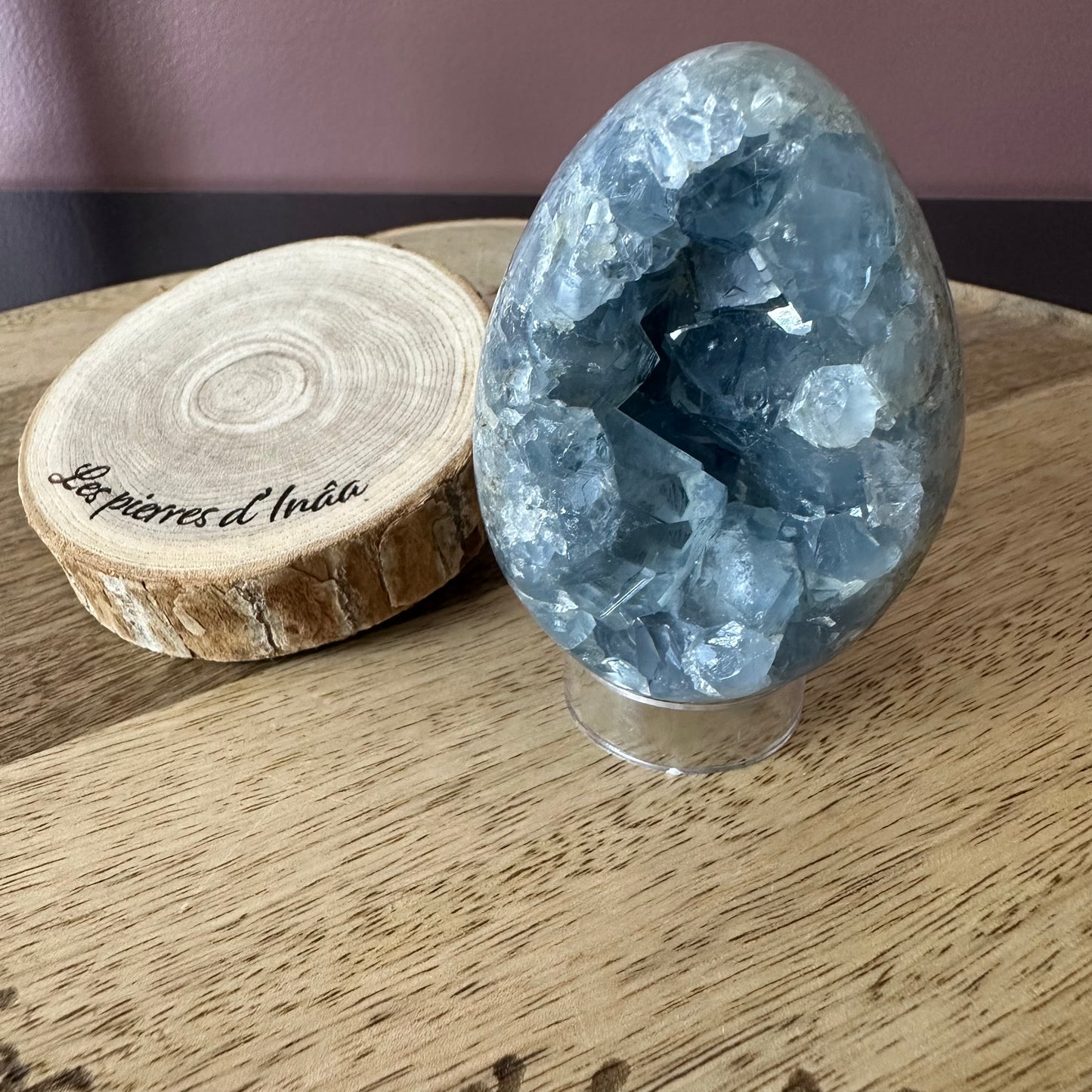 Oeuf Celestine – Pierre de Communication et d’Harmonie - REF 196- 368 gr