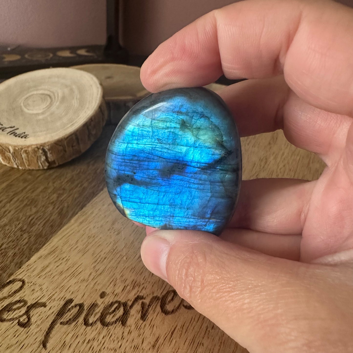Forme Libre Labradorite – Protection, Intuition et Équilibre Émotionnel – REF 216 (87gr)