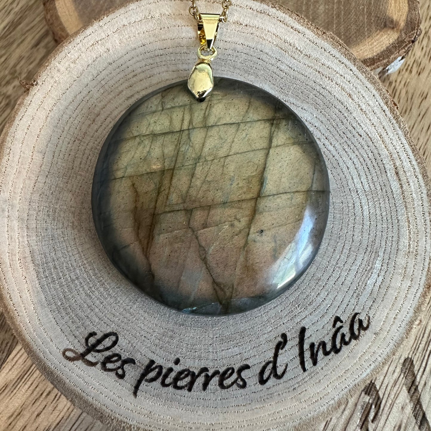 Pendentif Labradorite – Protection, Intuition et Bouclier énergétique (REF 230)