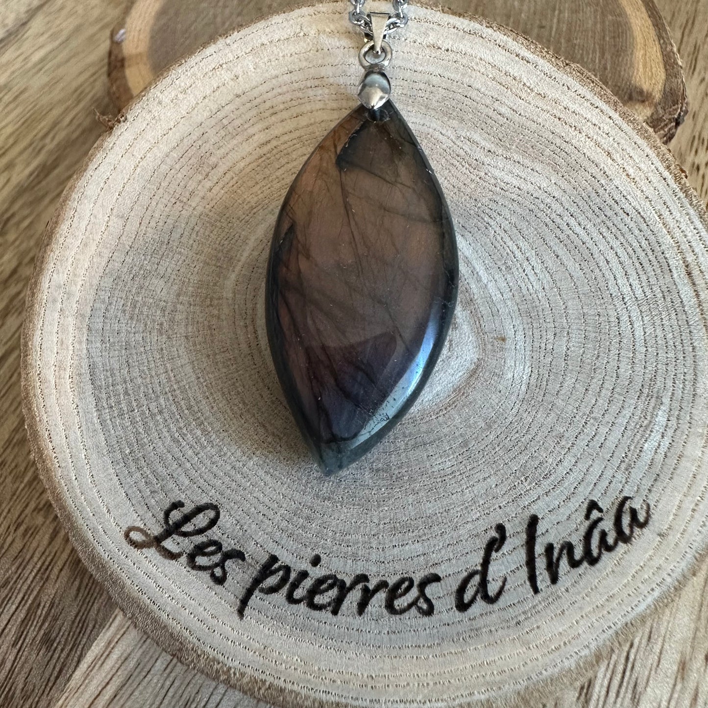 Pendentif Labradorite – Protection, Intuition et Bouclier énergétique (REF 234)