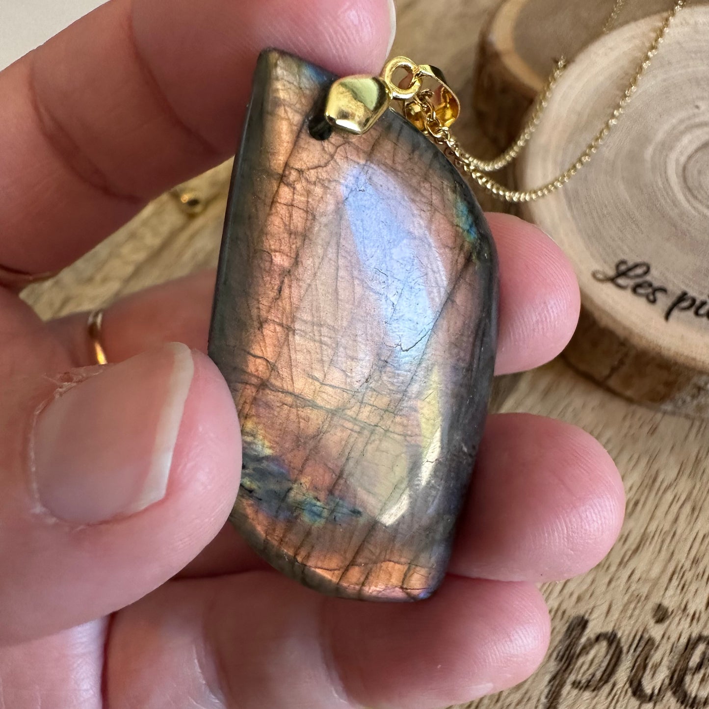 Pendentif Labradorite – Protection, Intuition et Bouclier énergétique (REF 231)
