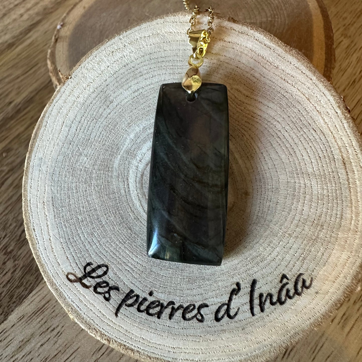 Pendentif Labradorite – Protection, Intuition et Bouclier énergétique (REF 235)