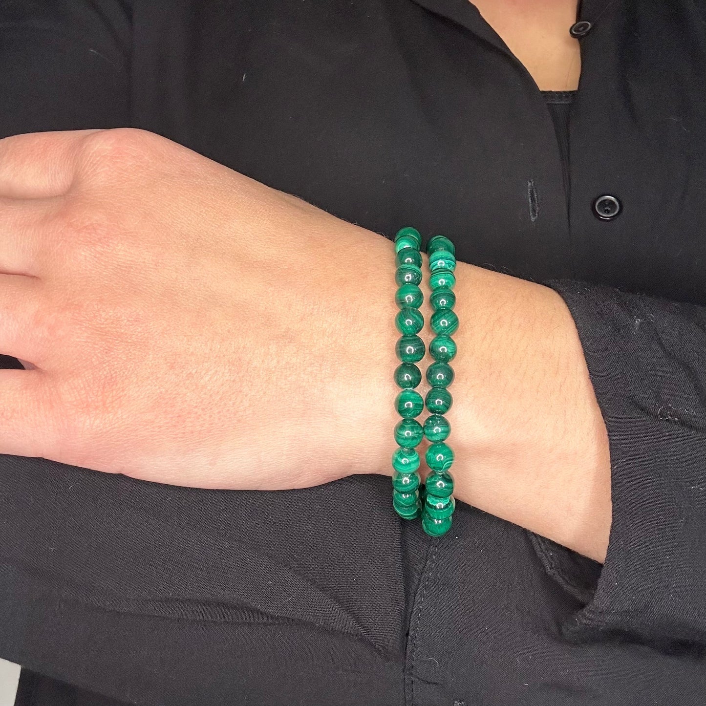 Bracelet Malachite 6mm – Anti-douleurs, Protection et Pouvoir Féminin (Qualité AA)