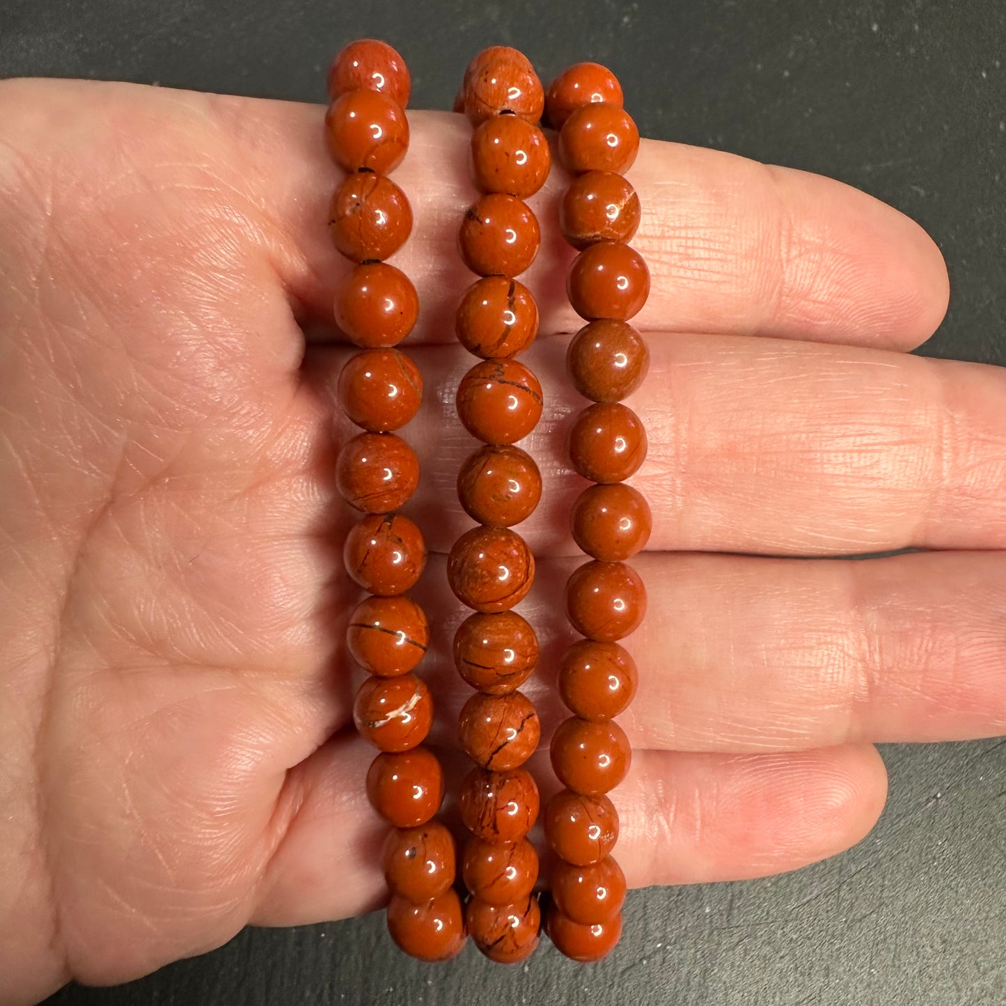 Bracelet Jaspe Rouge 6mm – Ancrage, calme et confiance (Qualité A)