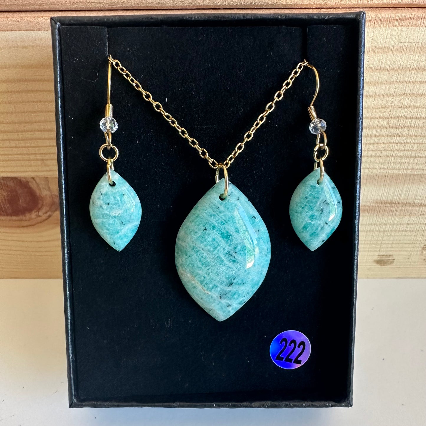 Parure Amazonite  – Pierre d’Apaisement et de Vérité Intérieure REF: 222