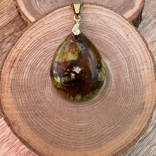 Pendentif Opale verte – Émotions, Lâcher-prise et Éveil énergétique (REF 75)