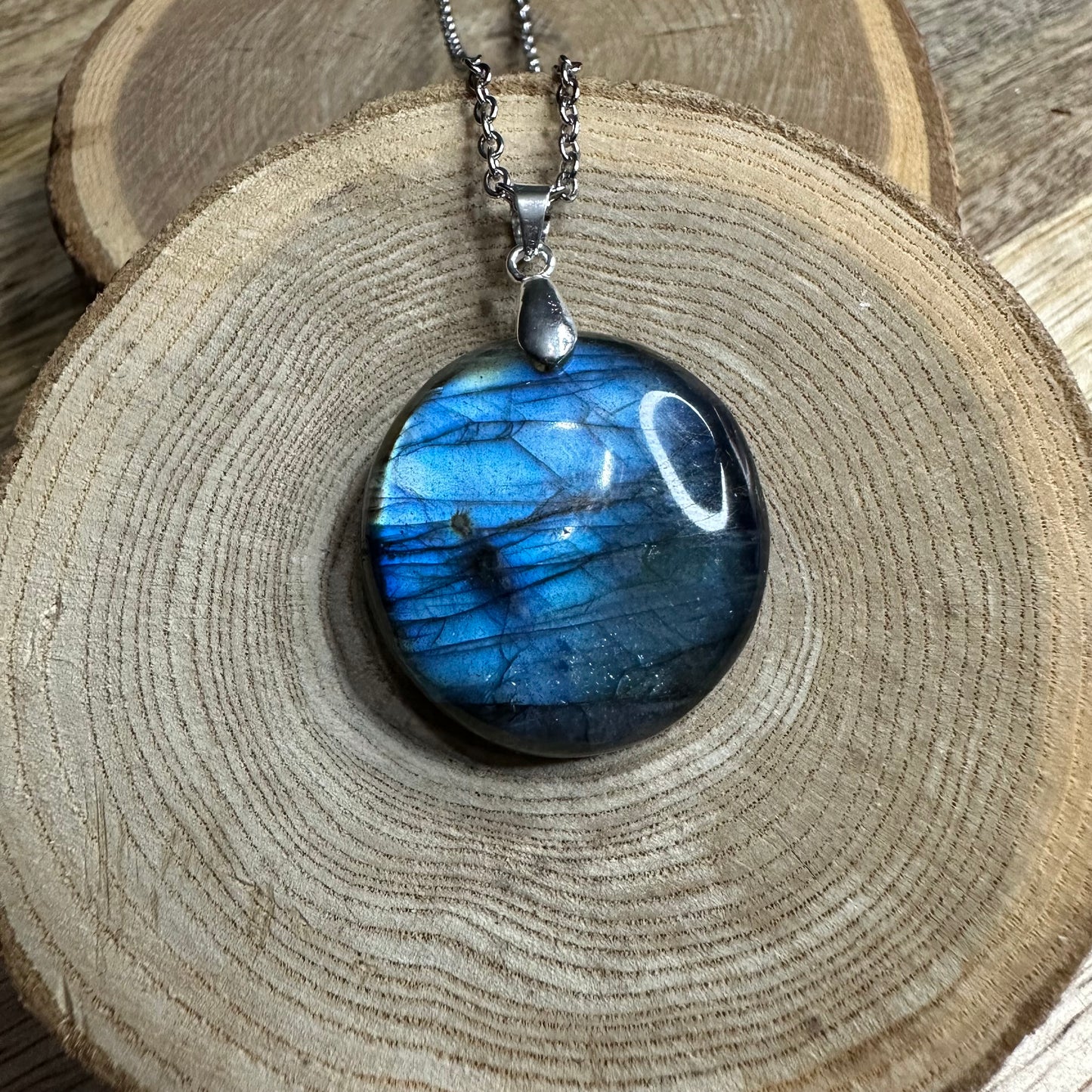 Pendentif Labradorite  – Protection, Intuition et Bouclier énergétique (REF 340)