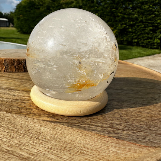 Sphère Cristal de Roche – Clarté & élévation vibratoire (Réf. 187)