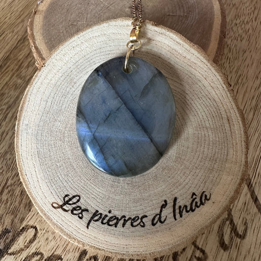 Pendentif Labradorite  – Protection, Intuition et Bouclier énergétique (REF 213)