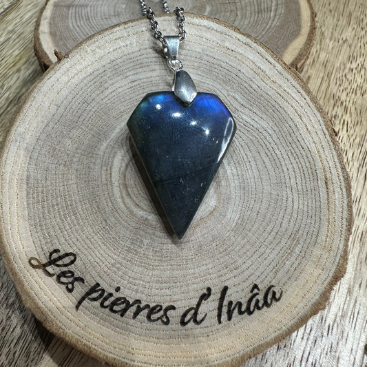 Pendentif Labradorite  – Protection, Intuition et Bouclier énergétique (REF 149)