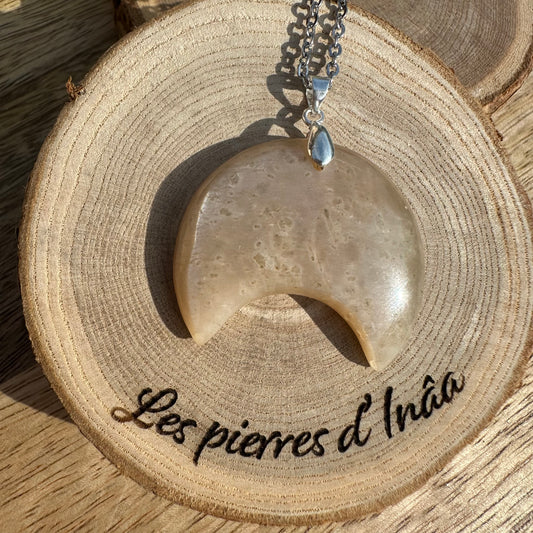 Pendentif Pierre de Lune  – Féminité, fertilité, apaisement - Réf. 28