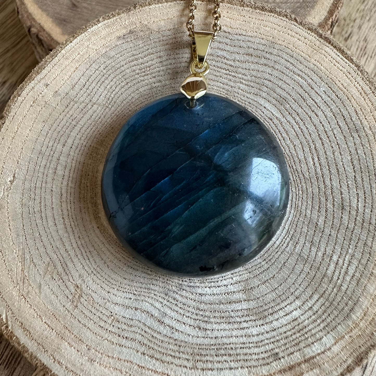 Pendentif Labradorite  – Protection, Intuition et Bouclier énergétique (REF 354)