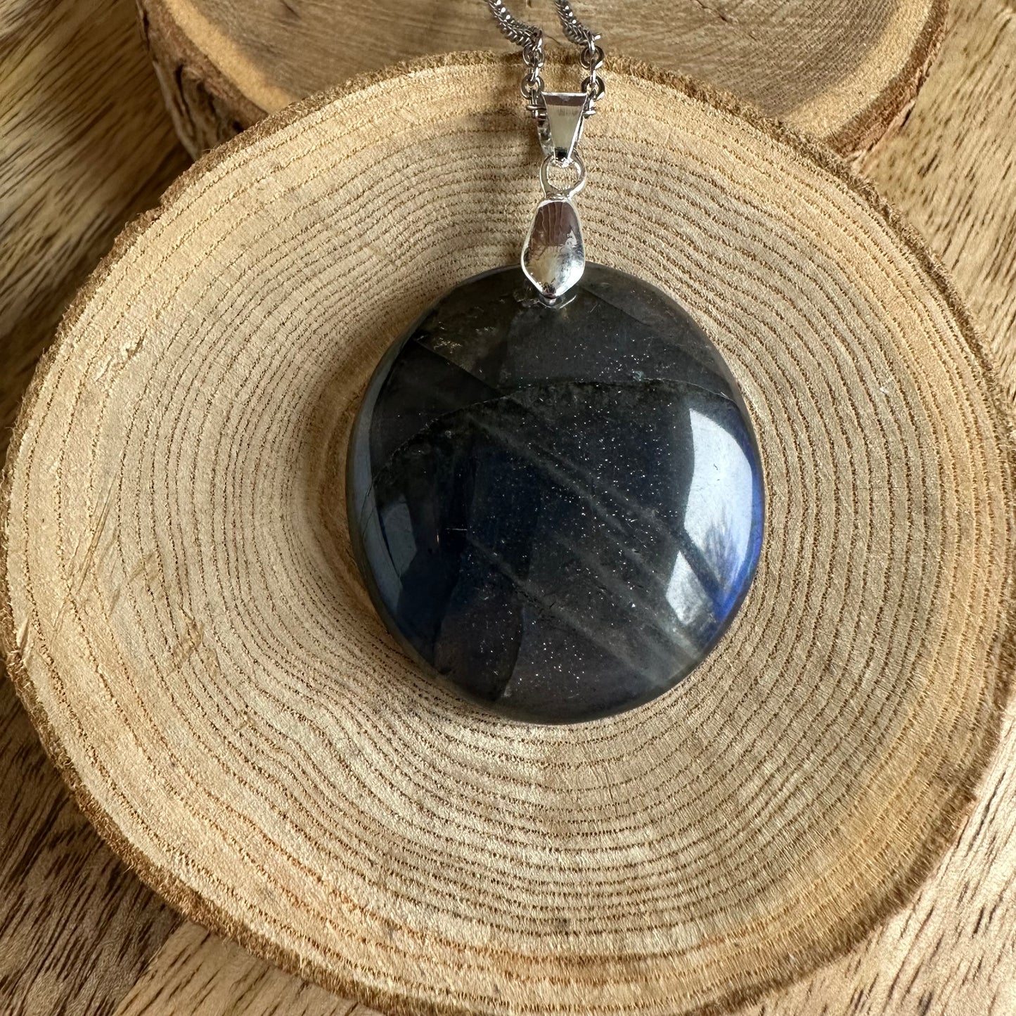 Pendentif Labradorite  – Protection, Intuition et Bouclier énergétique (REF 360)