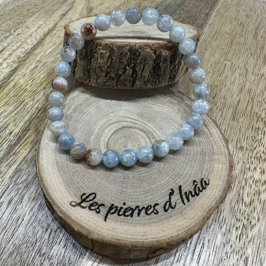 Bracelet Célestine 6mm – Pierre de Communication et d’Harmonie (Qualité A)
