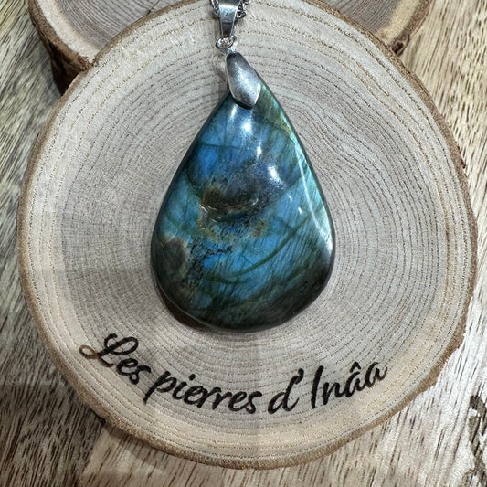 Pendentif Labradorite  – Protection, Intuition et Bouclier énergétique (REF 150)