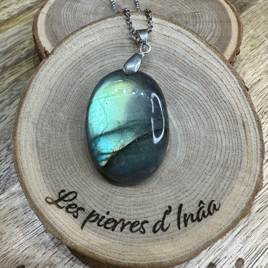 Pendentif Labradorite  – Protection, Intuition et Bouclier énergétique (REF 137)