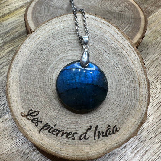 Pendentif Labradorite  – Protection, Intuition et Bouclier énergétique (REF 138)