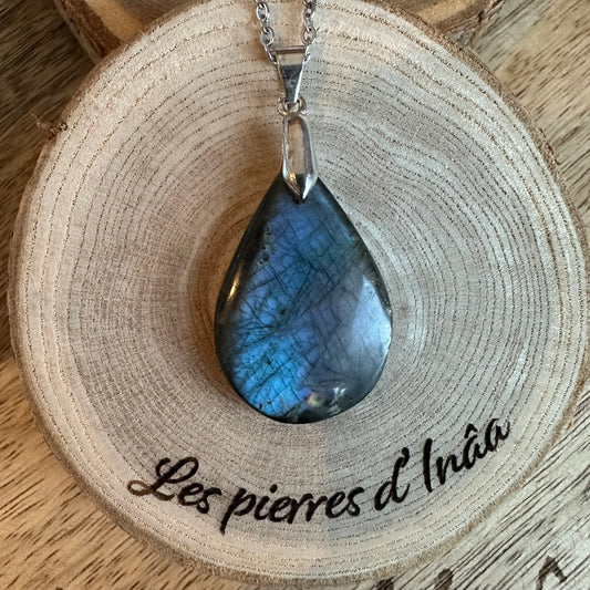 Pendentif Labradorite  – Protection, Intuition et Bouclier énergétique (REF 280)