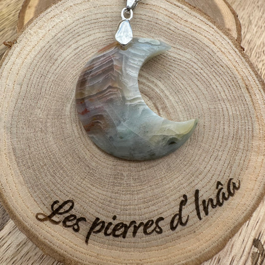 Pendentif Agate Crazy Lace  – Apaisement, Confiance et Ancrage - REF 108