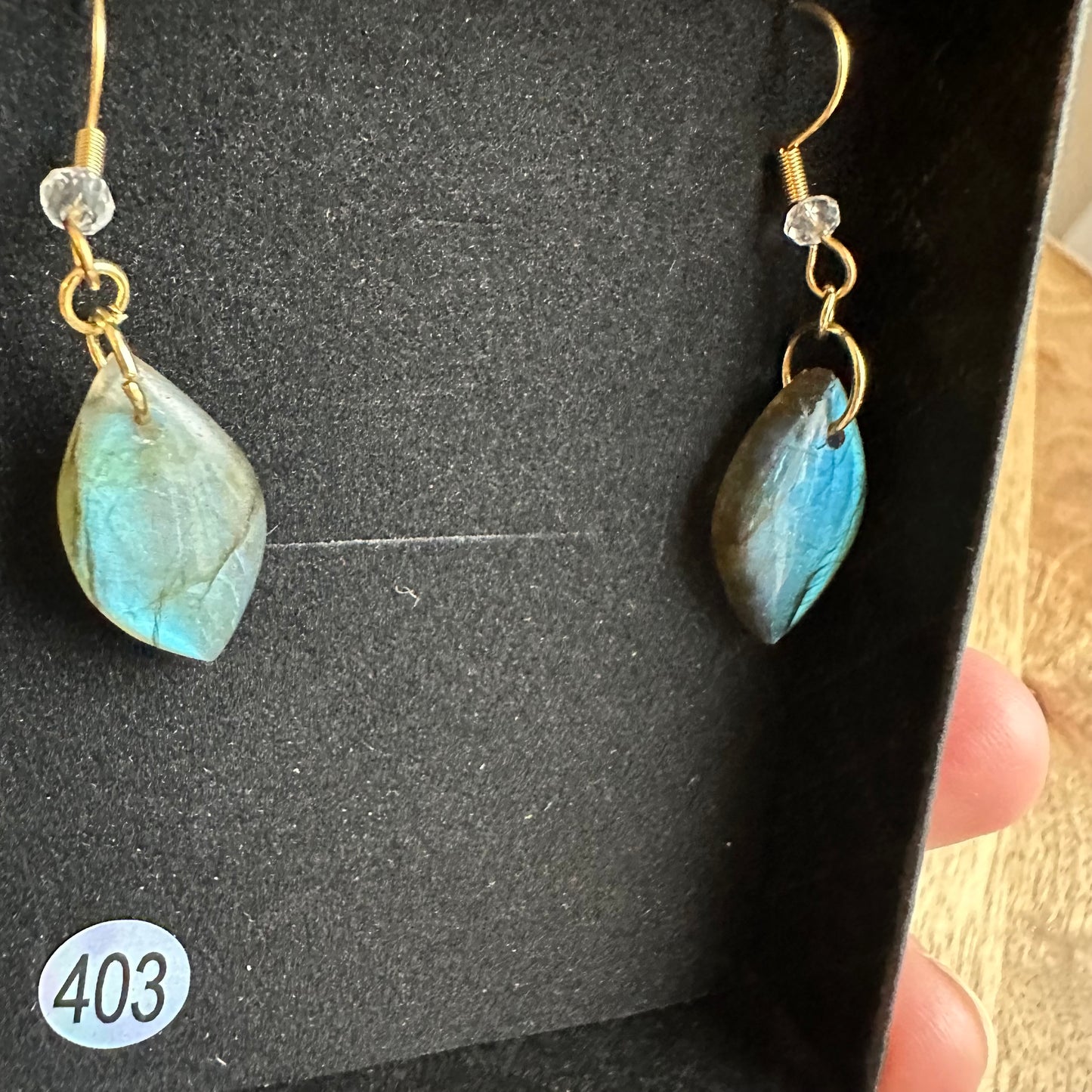 Boucles d’oreilles en Labradorite – Protection et Inspiration - REF 403