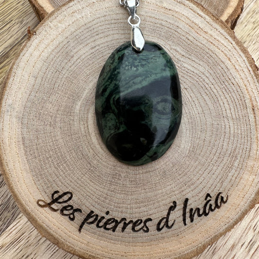 Pendentif Jaspe Kambaba – Pierre d’ancrage et de stabilité émotionnelle | Réf. 256