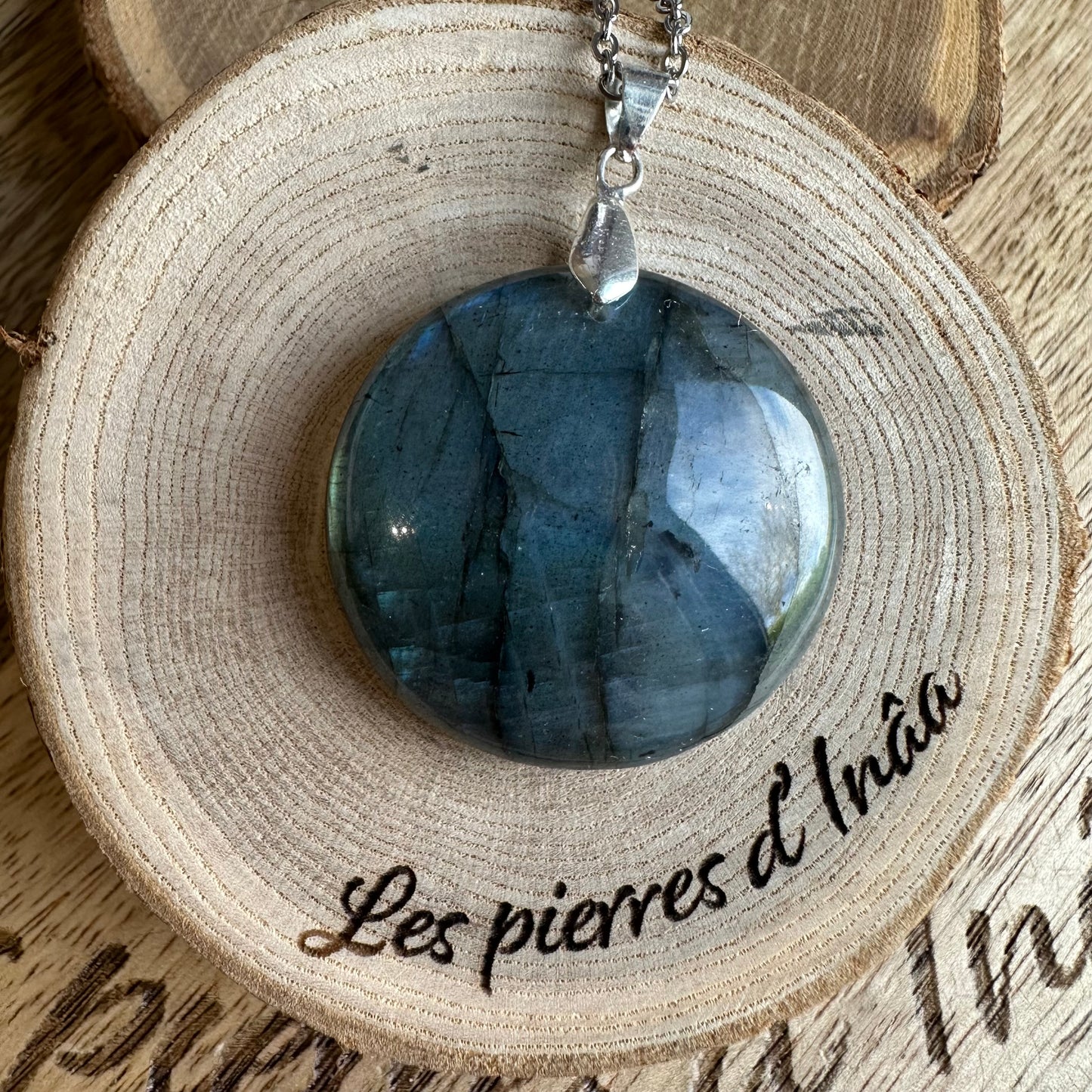 Pendentif Labradorite  – Protection, Intuition et Bouclier énergétique (REF 470)