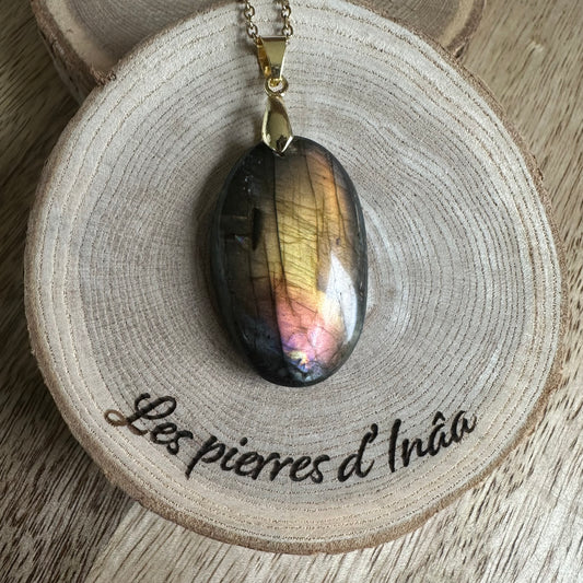 Pendentif Labradorite  – Protection, Intuition et Bouclier énergétique (REF 274)
