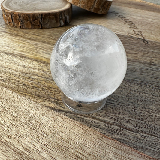 Sphère Cristal de Roche – Clarté & élévation vibratoire (Réf. 5)