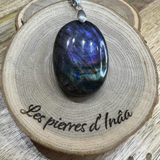 Pendentif Labradorite  – Protection, Intuition et Bouclier énergétique (REF 135)