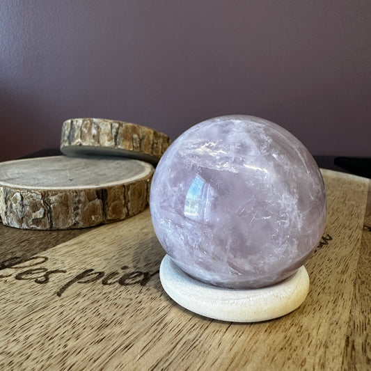Sphère en Quartz Rose  – Amour, Douceur et Guérison Émotionnelle – REF 184