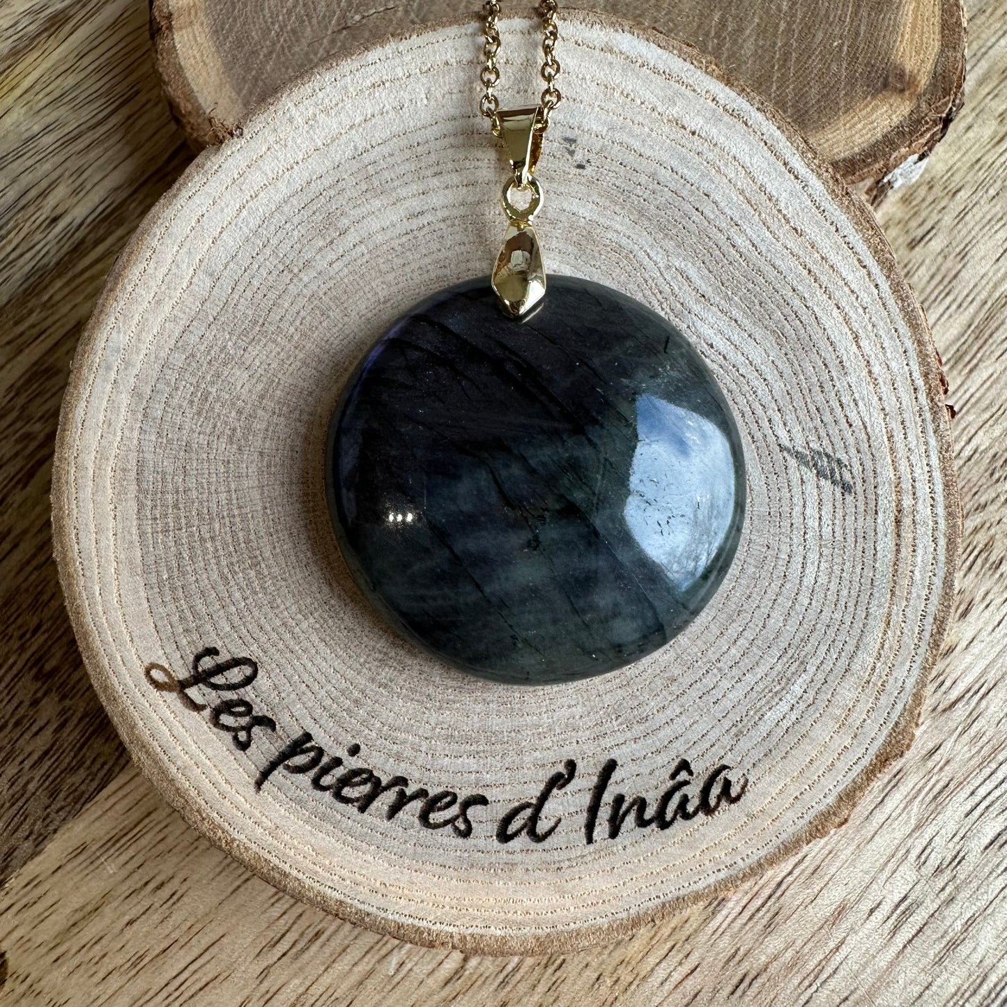 Pendentif Labradorite  – Protection, Intuition et Bouclier énergétique (REF 475)