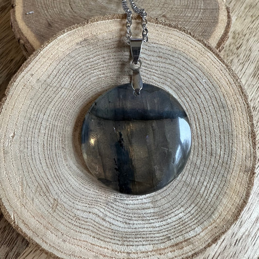 Pendentif Labradorite  – Protection, Intuition et Bouclier énergétique (REF 348)
