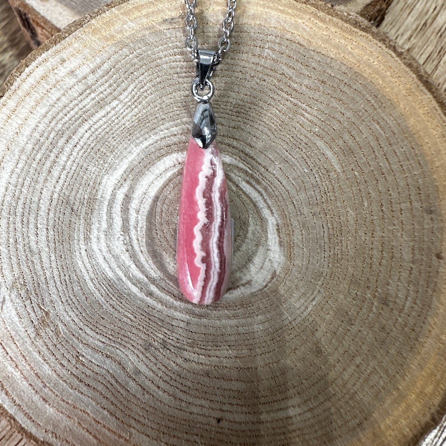 Pendentif Rhodochrosite d’Argentine  – Guérison émotionnelle et Amour de soi REF 152