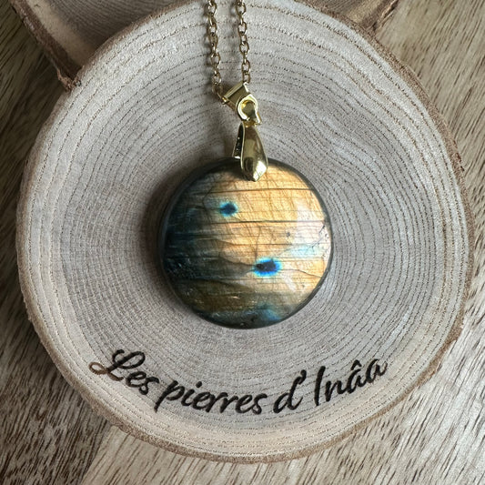 Pendentif Labradorite  – Protection, Intuition et Bouclier énergétique (REF 265)