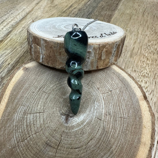 Pendule Jaspe Kambaba – Ancrage, Sécurité & Détermination | Réf. 499