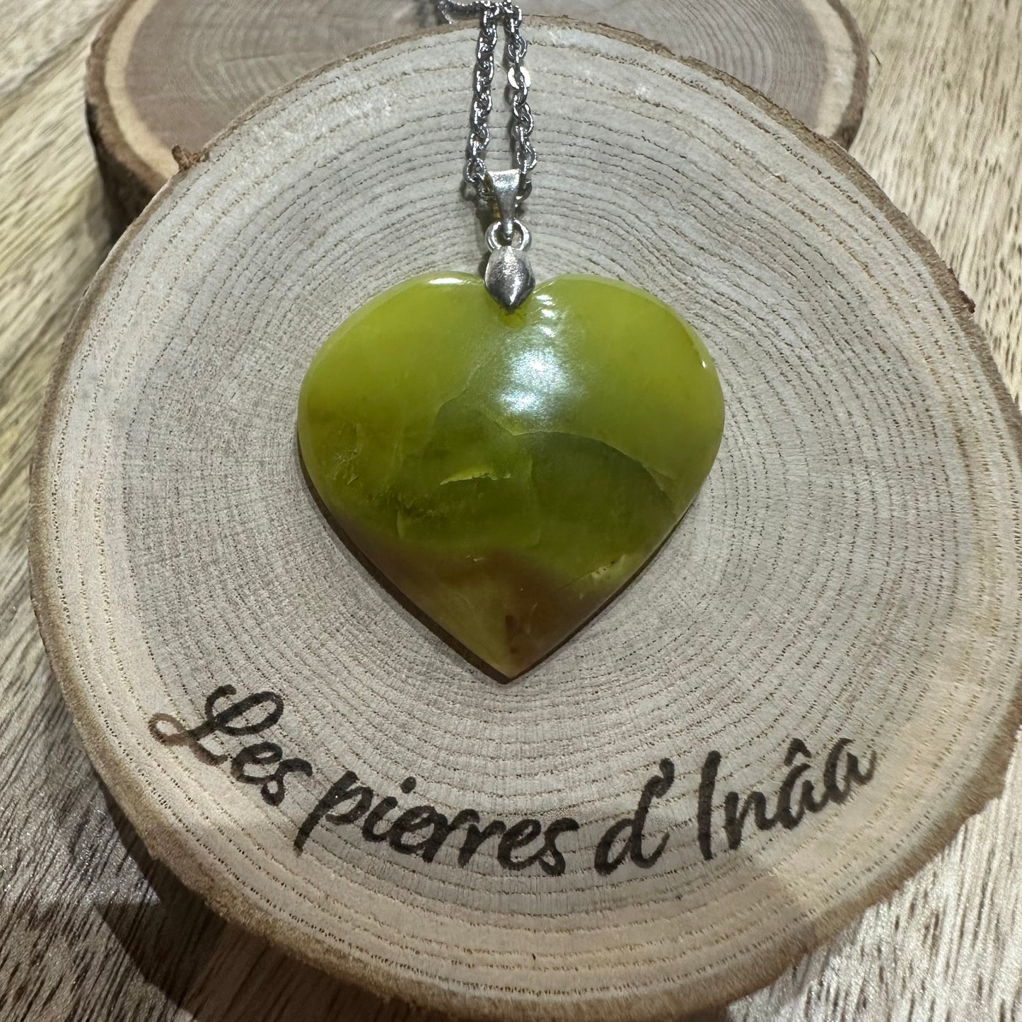 Pendentif Opale verte – Émotions, Lâcher-prise et Éveil énergétique (REF.84)