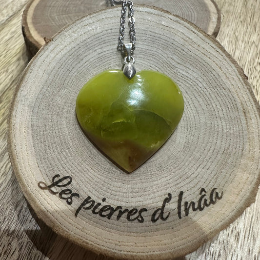 Pendentif Opale verte – Émotions, Lâcher-prise et Éveil énergétique (REF.84)