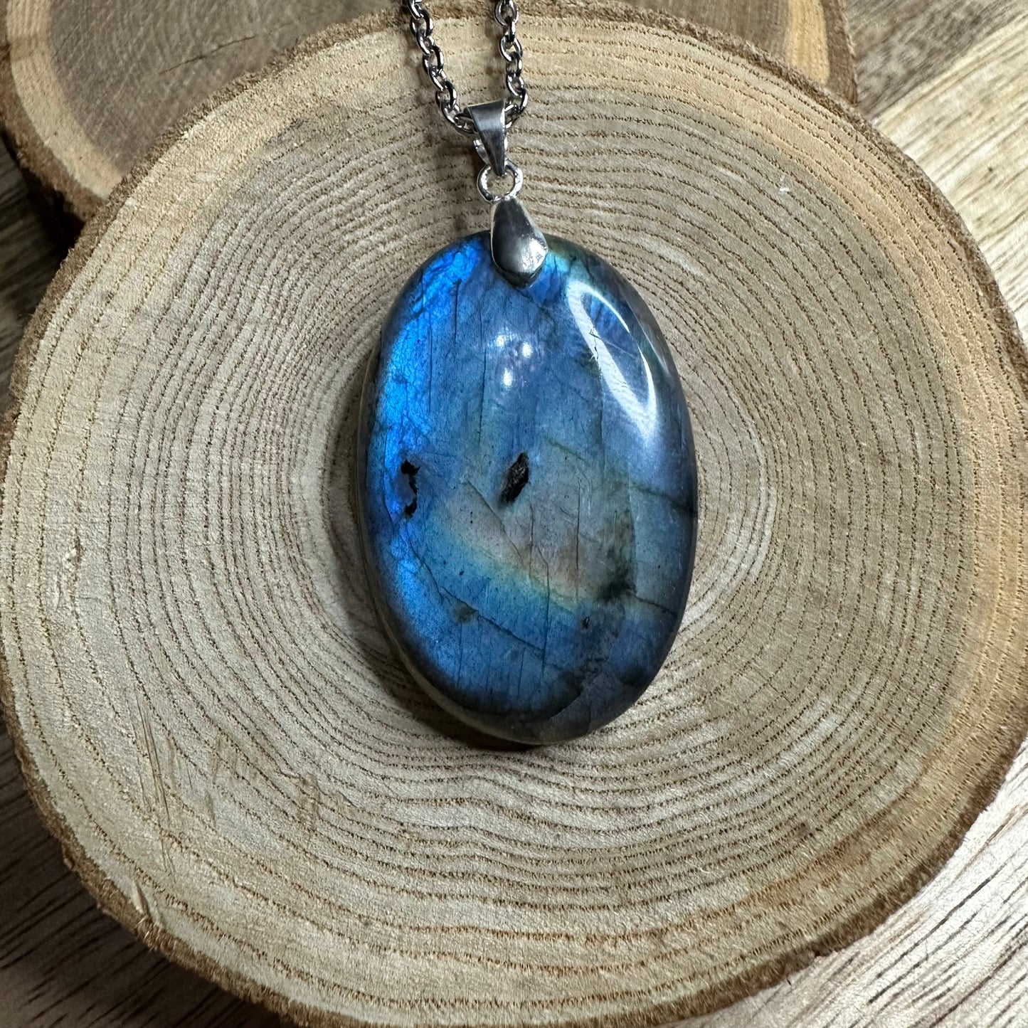 Pendentif Labradorite  – Protection, Intuition et Bouclier énergétique (REF 341)
