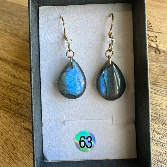 Boucles d’oreilles en Labradorite – Protection et Inspiration - REF 63