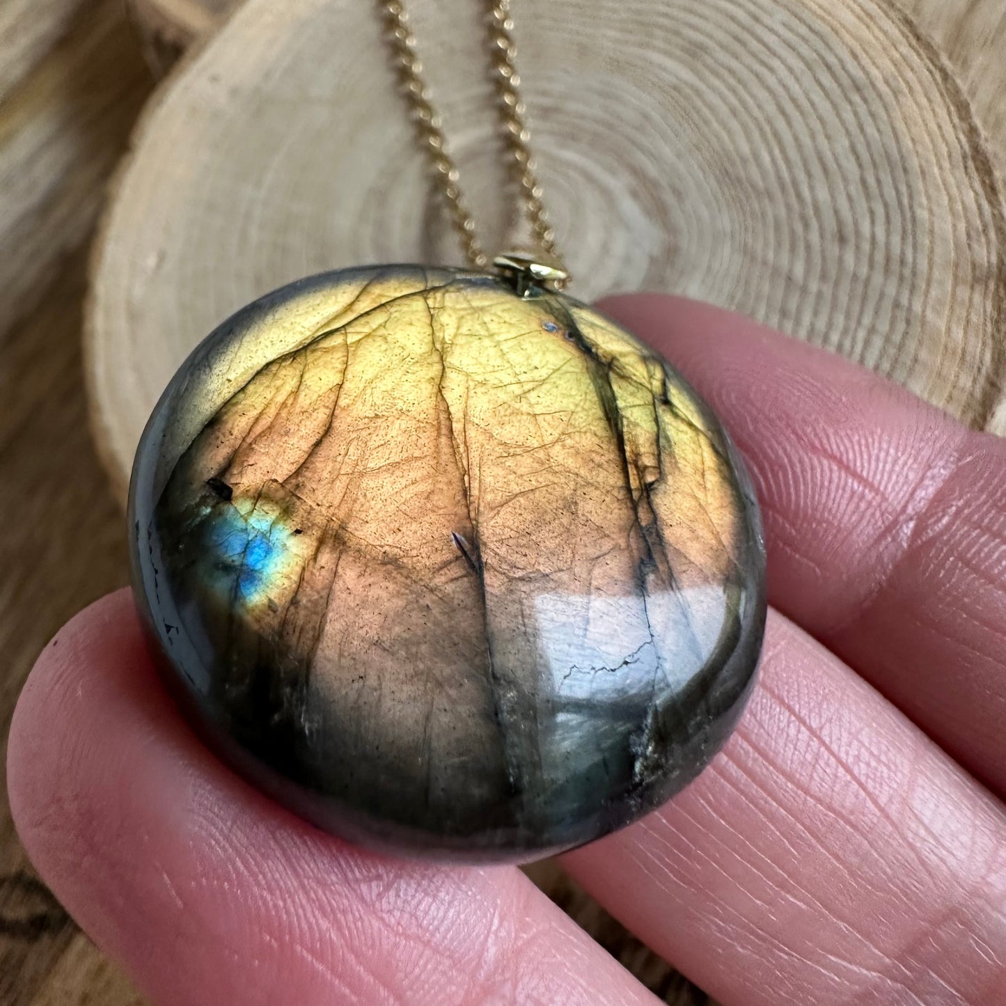 Pendentif Labradorite  – Protection, Intuition et Bouclier énergétique (REF 351)