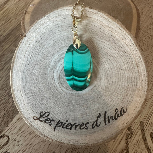 Pendentif Malachite – Soulagement physique et protection énergétique – REF 288