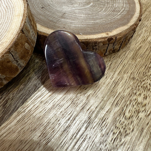Coeur en Fluorite multicolore - culture décorative et apaisante - 135