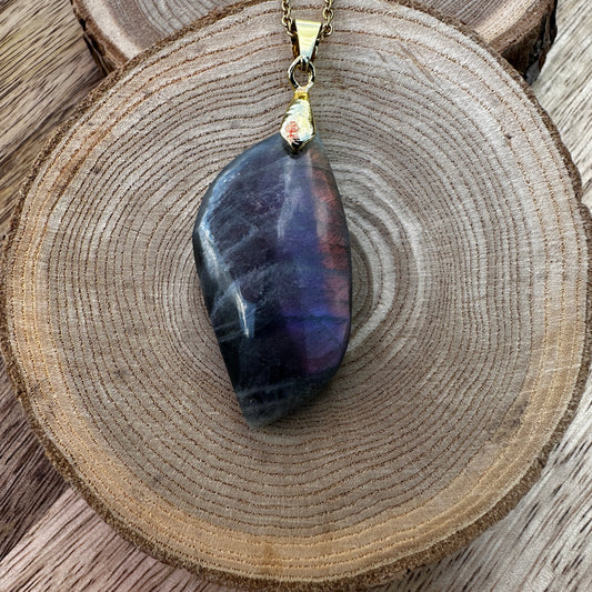 Pendentif Labradorite  – Protection, Intuition et Bouclier énergétique (REF 3)