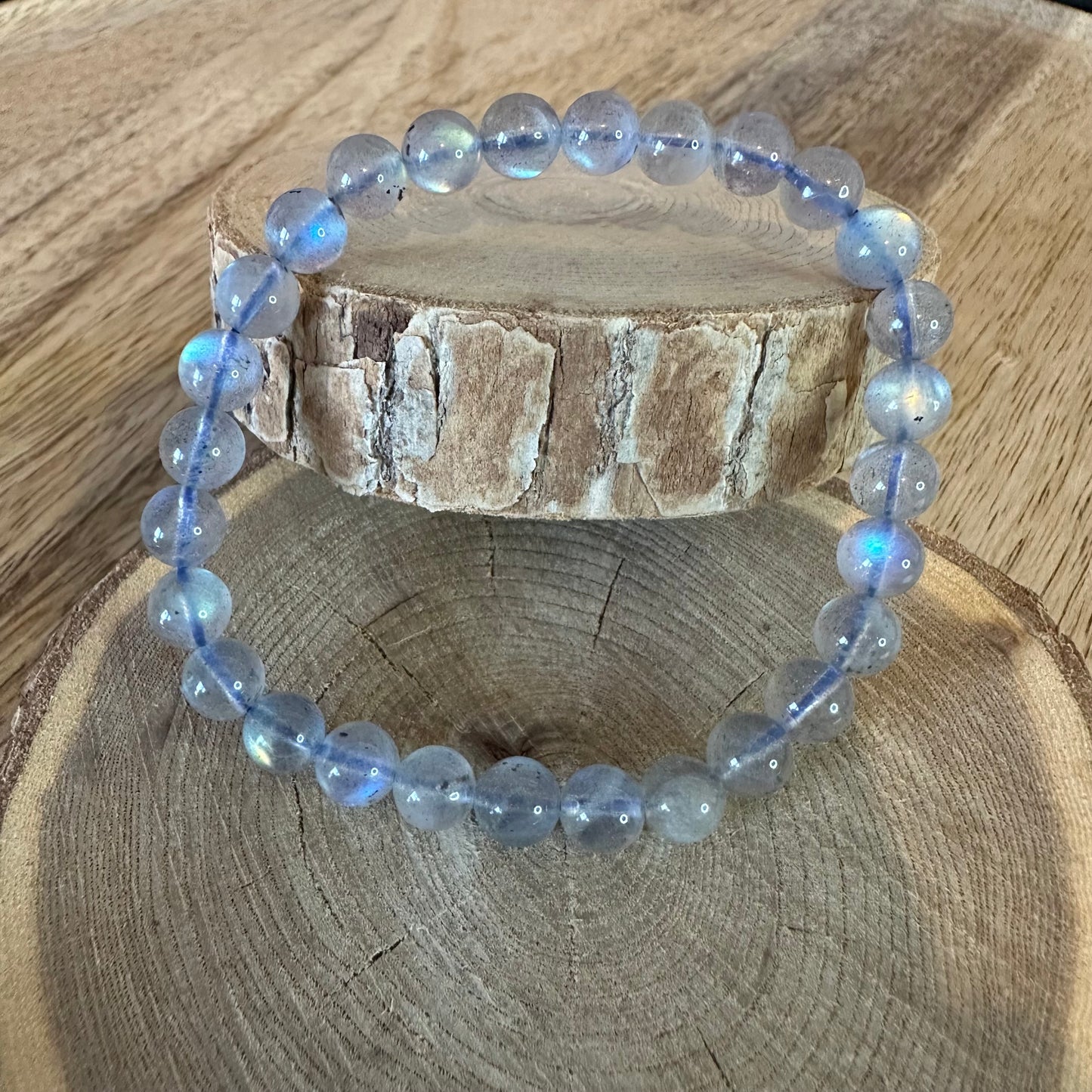 Bracelet Labradorite 6mm – Protection, Intuition et Bouclier énergétique (Qualité AAA)