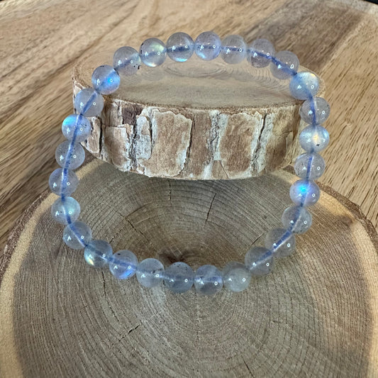 Bracelet Labradorite 6mm – Protection, Intuition et Bouclier énergétique (Qualité AAA)