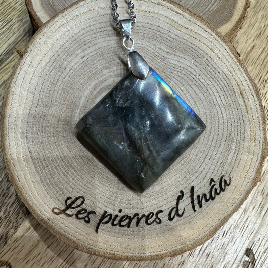 Pendentif Labradorite  – Protection, Intuition et Bouclier énergétique (REF 145)