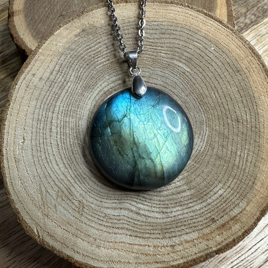 Pendentif Labradorite  – Protection, Intuition et Bouclier énergétique (REF 342)