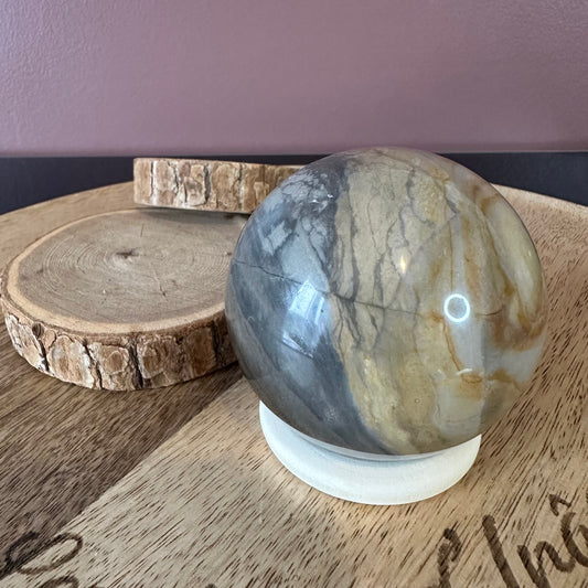 Sphère Jaspe Polychrome – Protection, Clarté et Réussite (réf 366) 460g