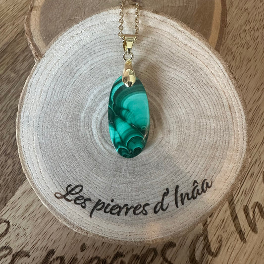 Pendentif Malachite – Soulagement physique et protection énergétique – REF 289